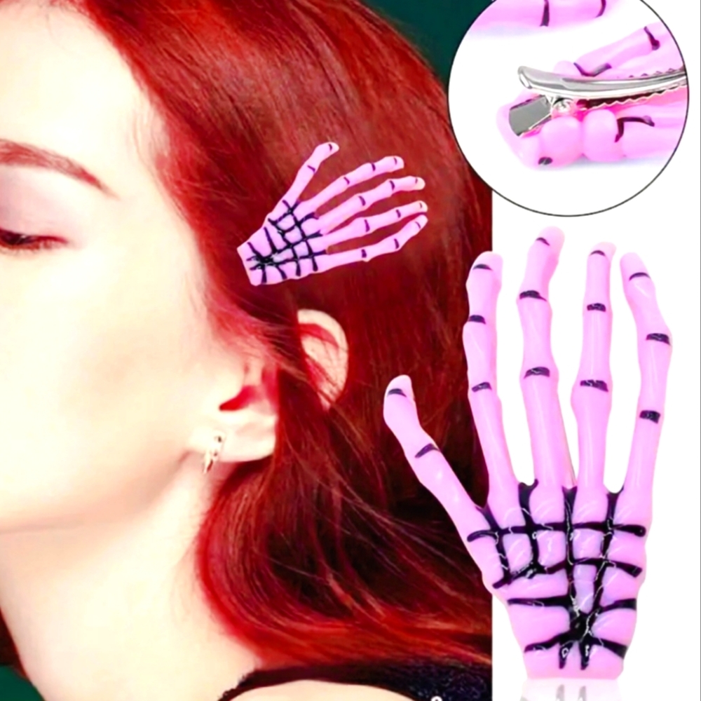 Skeleton Hands Hair Accessory